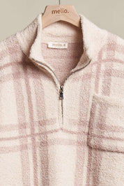 Carmel Oversized Fuzzy Plaid Sweater - Westly