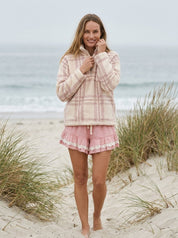 Carmel Oversized Fuzzy Plaid Sweater - Westly