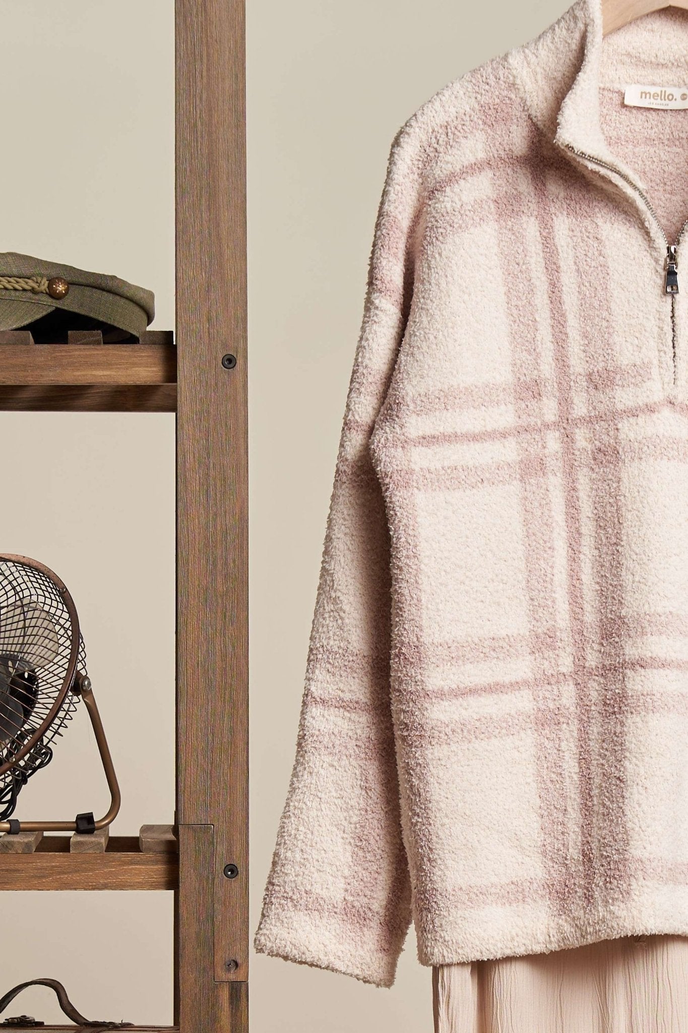 Carmel Oversized Fuzzy Plaid Sweater - Westly