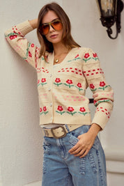 Carmelita Floral Knit Cardigan - Westly