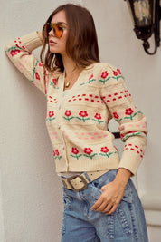 Carmelita Floral Knit Cardigan - Westly
