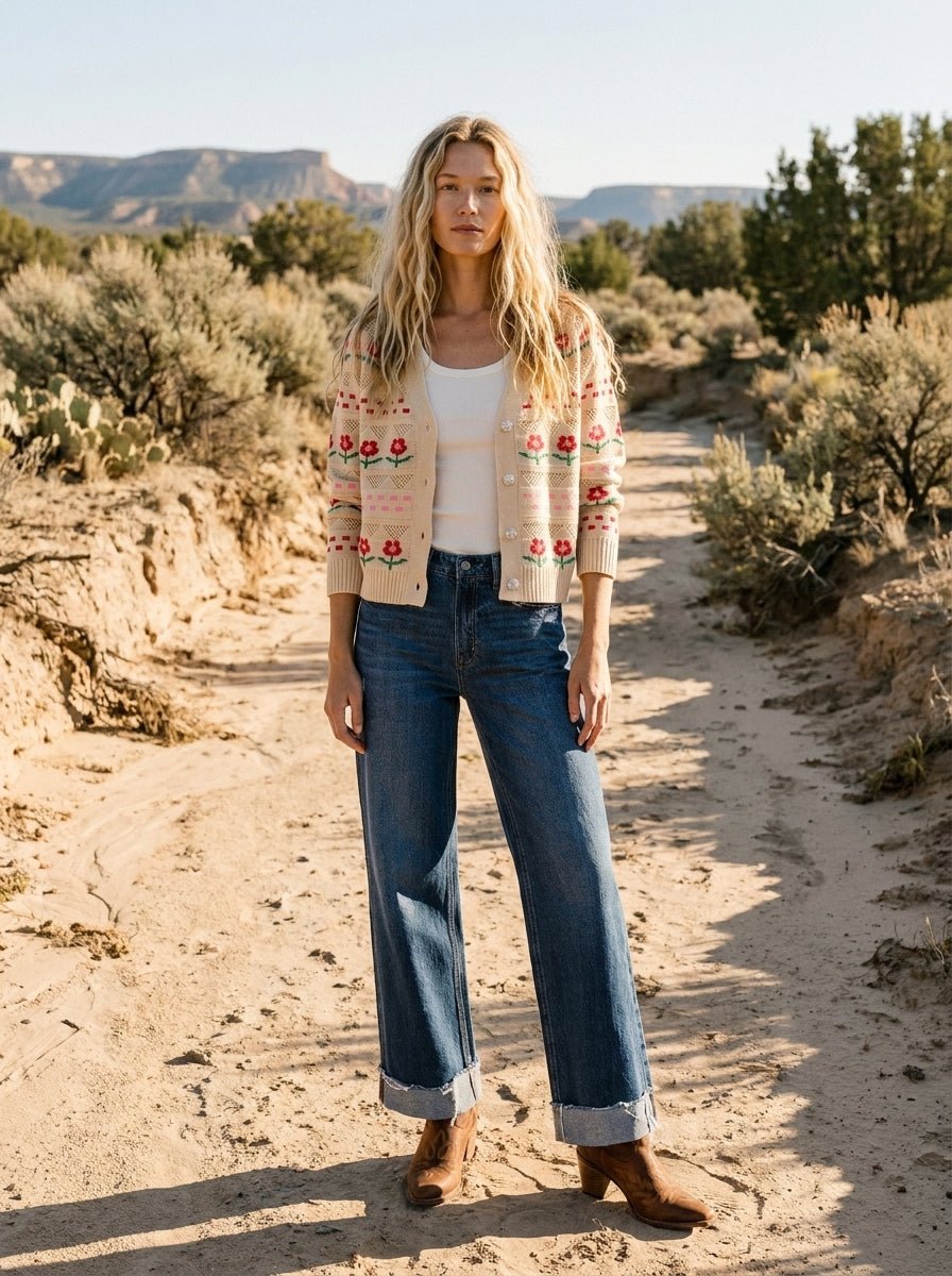 Carmelita Floral Knit Cardigan - Westly