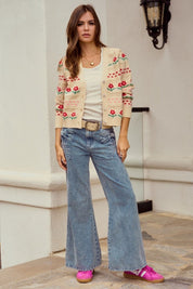 Carmelita Floral Knit Cardigan - Westly