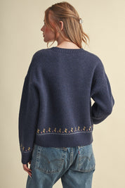 Carousel Horse Motif Sweater - Westly