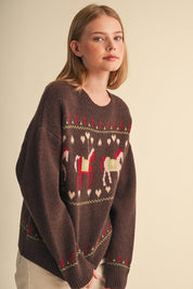 Carousel Horse Motif Sweater - Westly