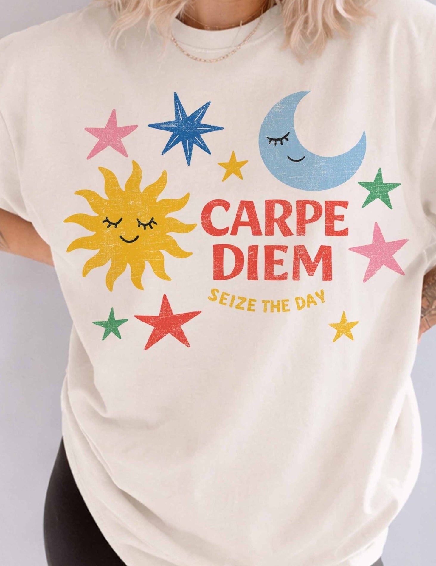 Carpe Diem Oversized Graphic Tee - Westly