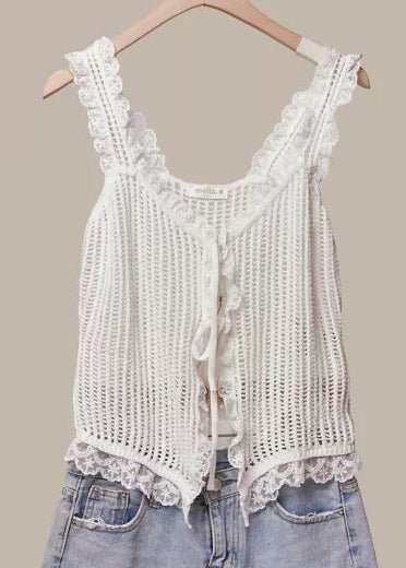 Cassidy Lace Knit Vest - Westly