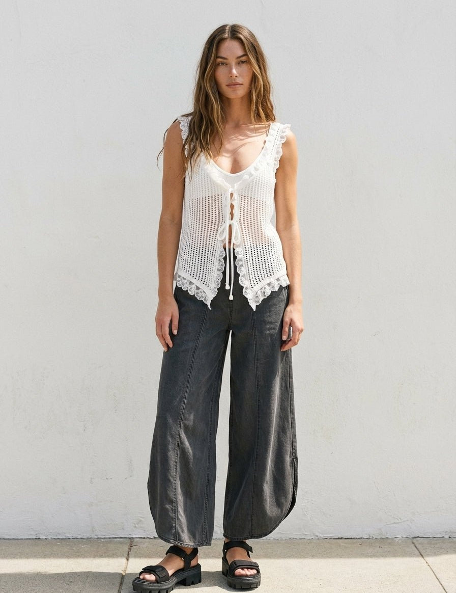 Cassidy Lace Knit Vest - Westly