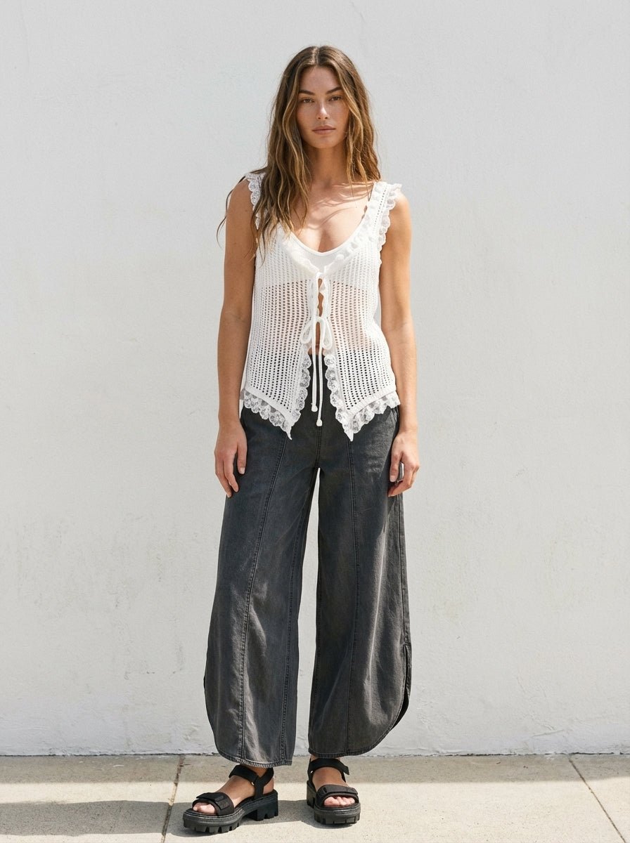 Cassidy Lace Knit Vest - Westly