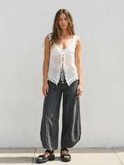 Cassidy Lace Knit Vest - Westly
