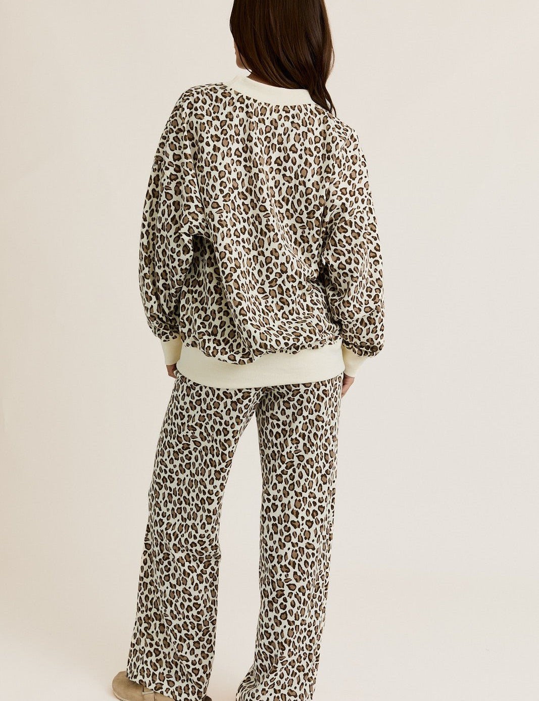 Catnap Leopard Fleece Lounge Set - Westly