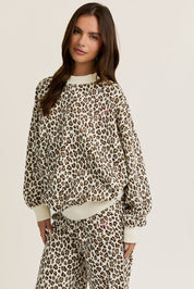 Catnap Leopard Fleece Lounge Set - Westly