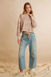 Catwalk Leopard Cutout Sweatshirt - Westly