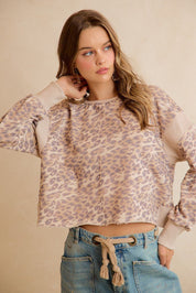 Catwalk Leopard Cutout Sweatshirt - Westly