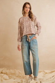Catwalk Leopard Cutout Sweatshirt - Westly