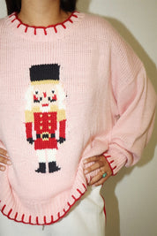 Cavalier Nutcracker Knit Sweater - Blush