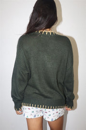 Cavalier Nutcracker Knit Sweater - Deep Green