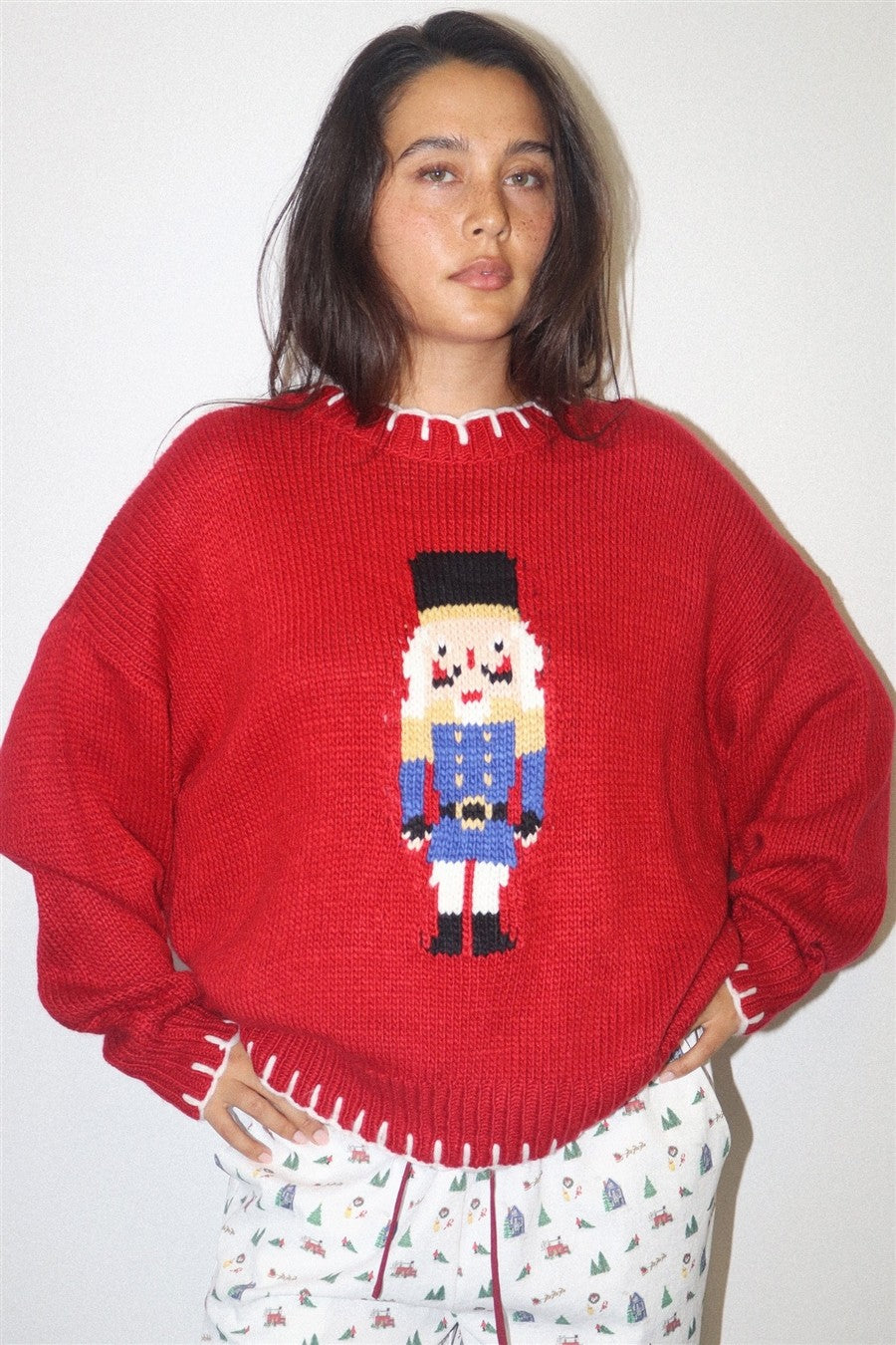 Cavalier Nutcracker Knit Sweater - Red