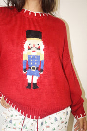 Cavalier Nutcracker Knit Sweater - Red