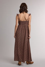 Cedar Bloom Ruffle Strap Midi Dress - Westly