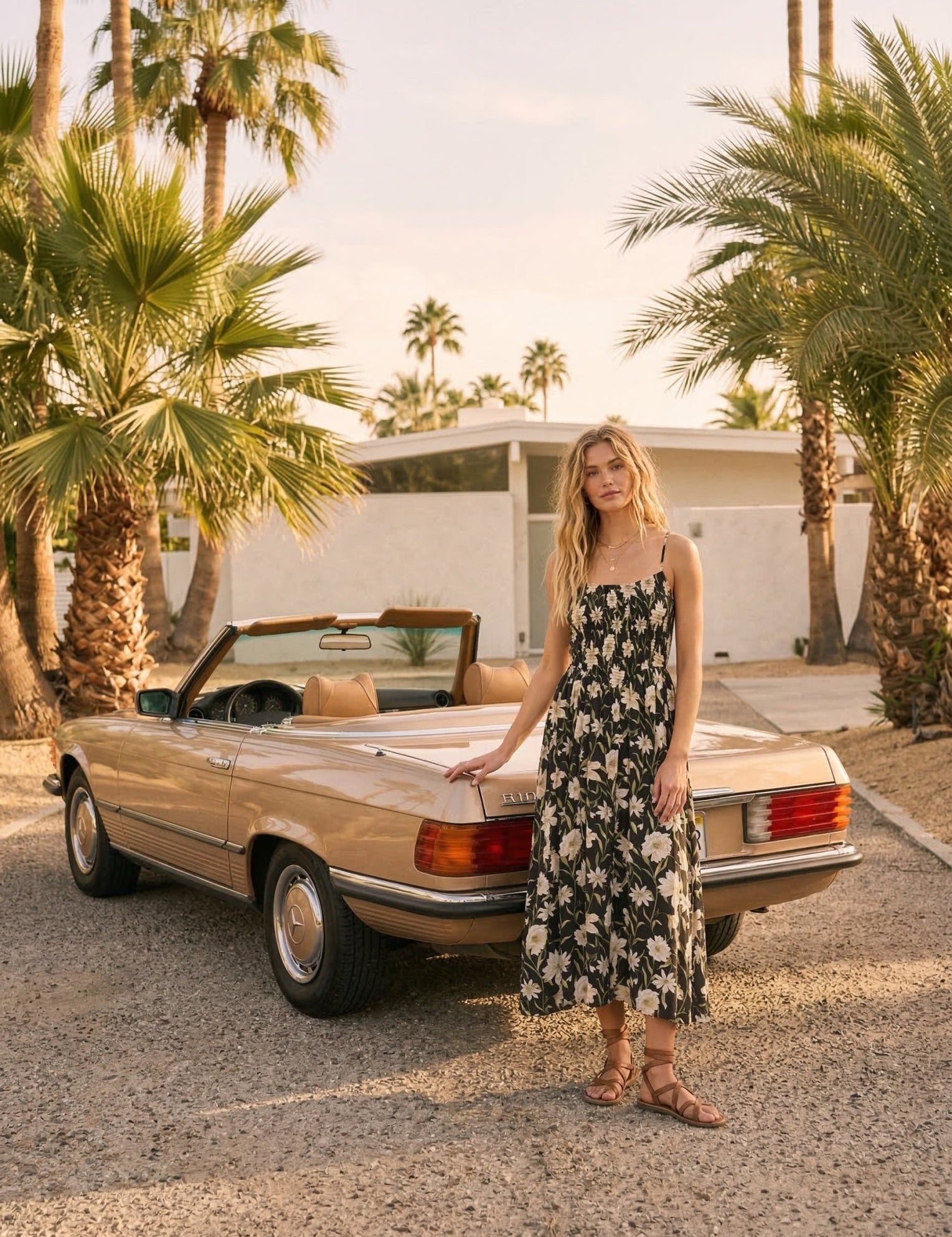 Celeste Smocked Spaghetti Strap Midi Dress - Westly