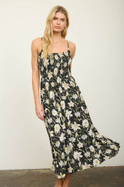 Celeste Smocked Spaghetti Strap Midi Dress - Westly