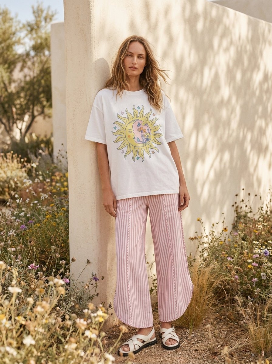 Celestial Blooms Oversized Graphic Tee - Westly