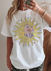 Celestial Blooms Oversized Graphic Tee - Westly