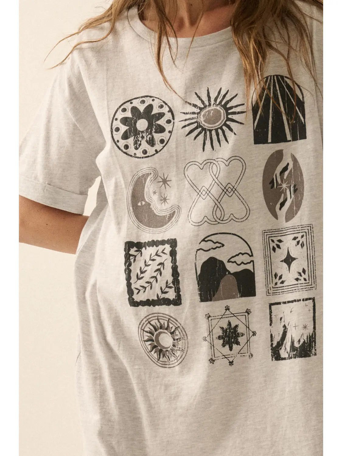 Celestial Graphic Oversized Tee - Westly