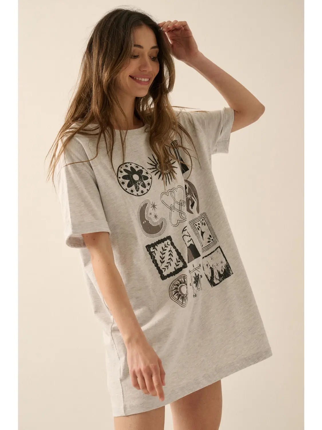 Celestial Graphic Oversized Tee - Westly