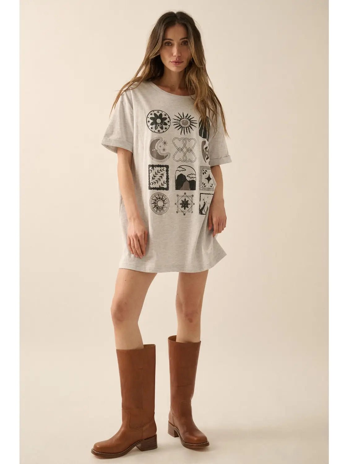 Celestial Graphic Oversized Tee - Westly