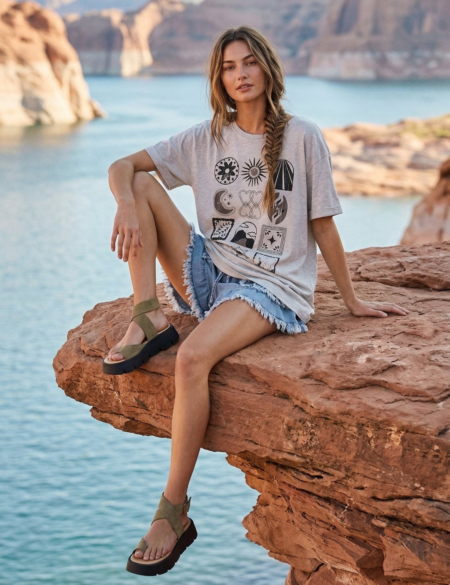 Celestial Graphic Oversized Tee - Westly