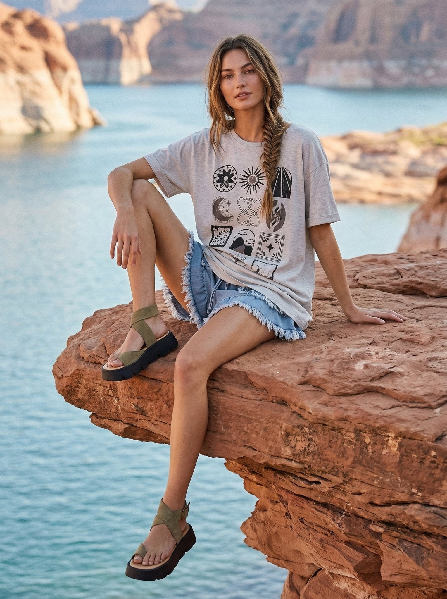 Celestial Graphic Oversized Tee - Westly