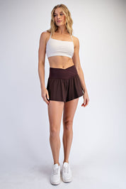 Center Court Crossover Flared Active Shorts - Westly