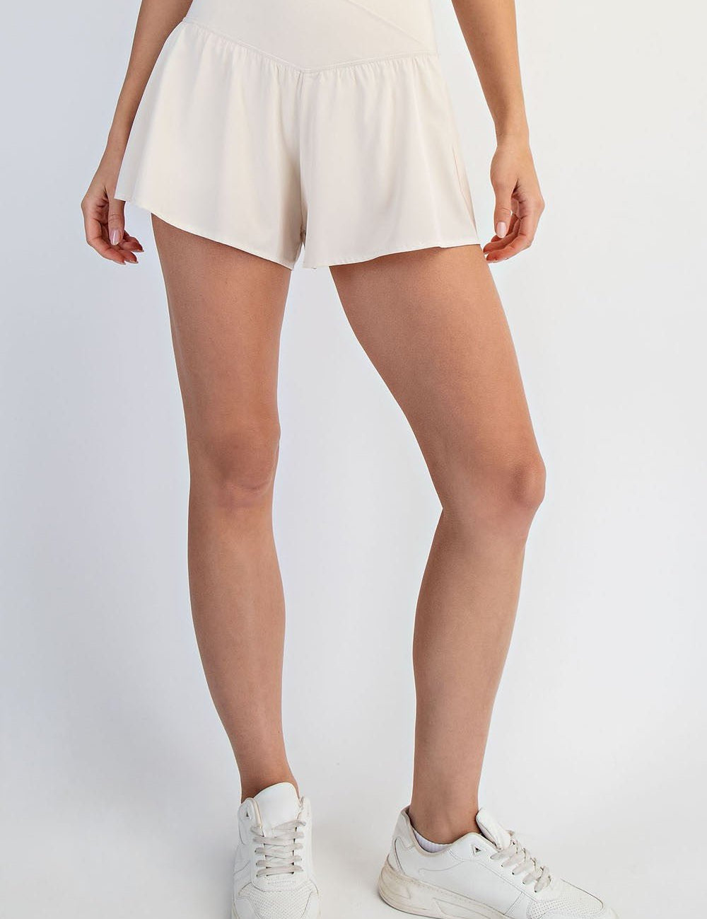 Center Court Crossover Flared Active Shorts - Westly