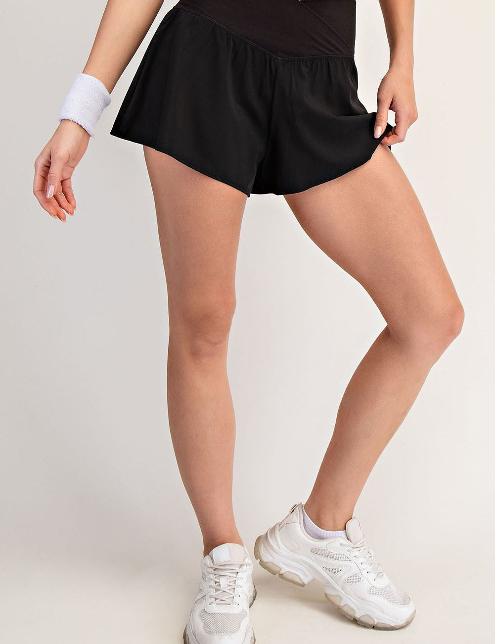 Center Court Crossover Flared Active Shorts - Westly
