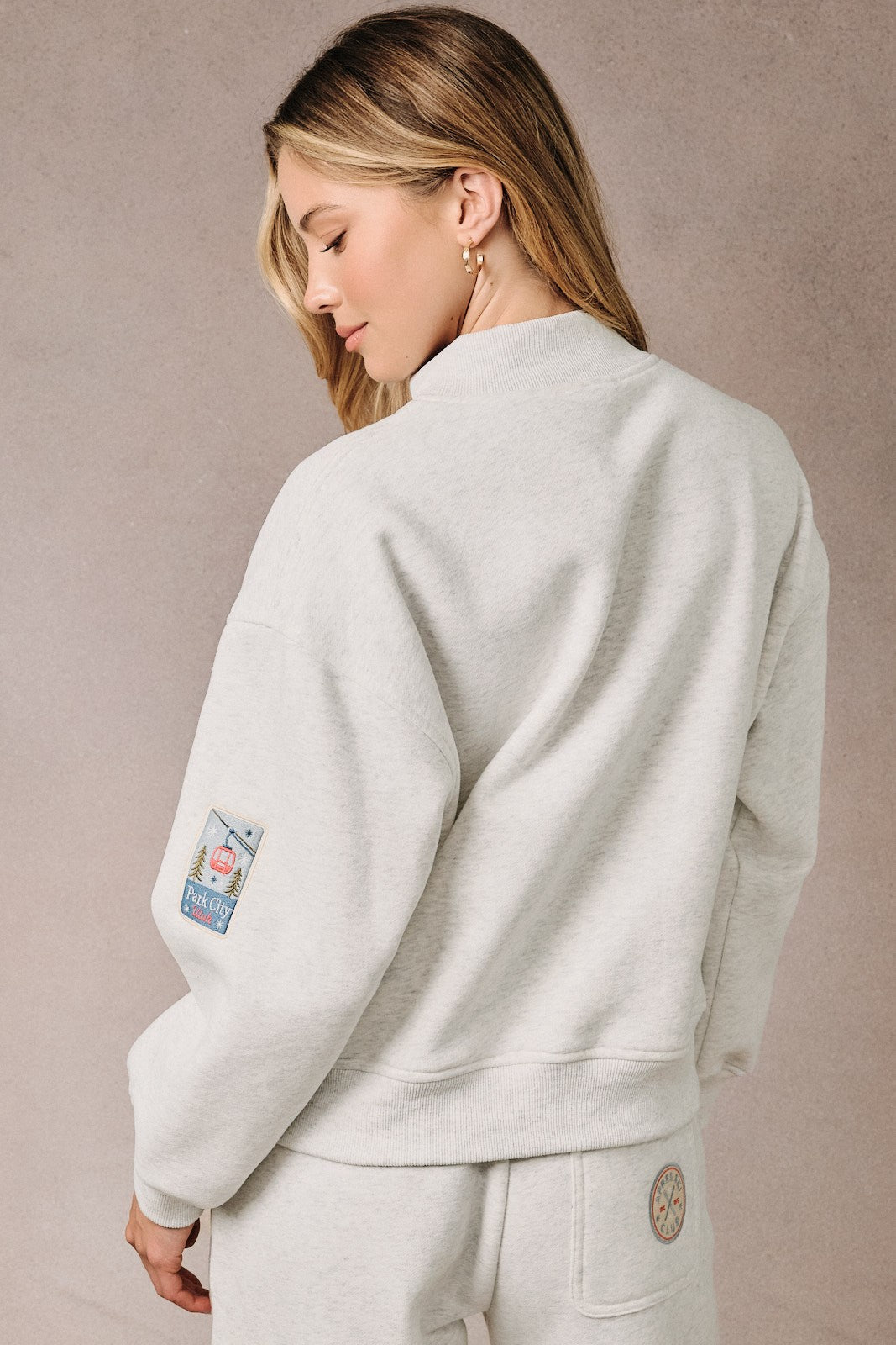Chamonix Ski Patch Mock Neck Sweatshirt - Westly
