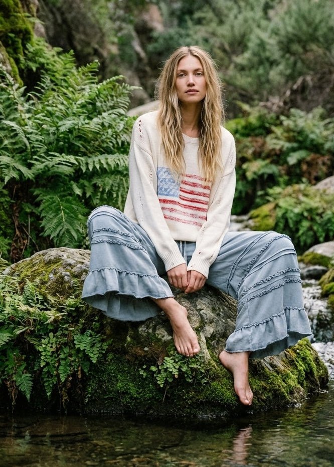 Charlie American Flag Sweater - Westly