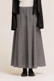 Checked Out Plaid Panel Midi Skirt - Westly