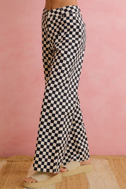 Checker Lane Cotton Pants in Black - product photo 3
