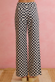Checker Lane Cotton Pants in Black - product photo 5