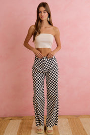 Checker Lane Cotton Pants in Black - product photo 8