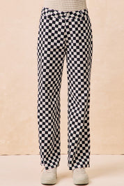 Checker Lane Cotton Pants in Black - product photo 10