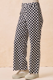 Checker Lane Cotton Pants in Black - product photo 11