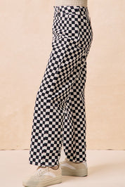 Checker Lane Cotton Pants in Black - product photo 12
