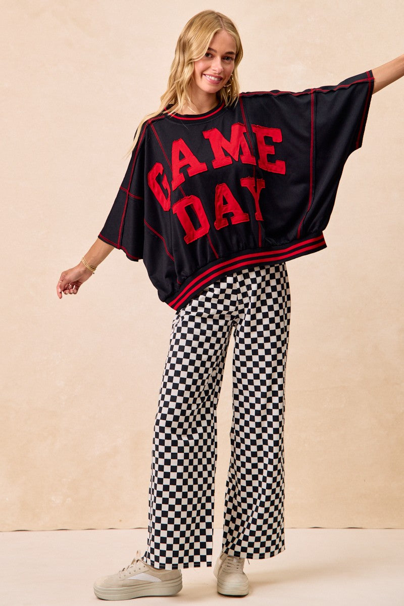 Checker Lane Cotton Pants in Black - product photo 14