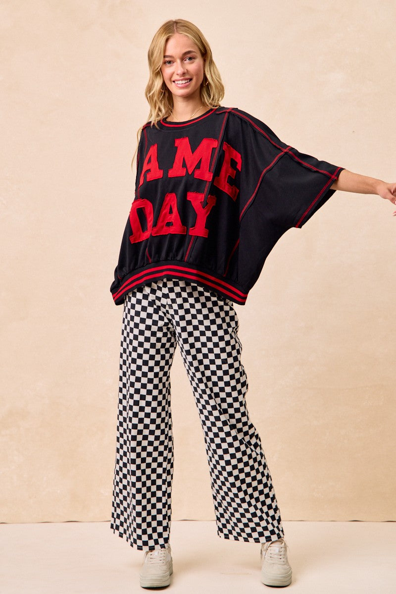 Checker Lane Cotton Pants in Black - product photo 15