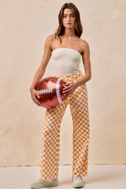 Checker Lane Cotton Pants in Orange - product photo 9