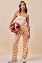 Checker Lane Cotton Pants in Orange - product photo 11