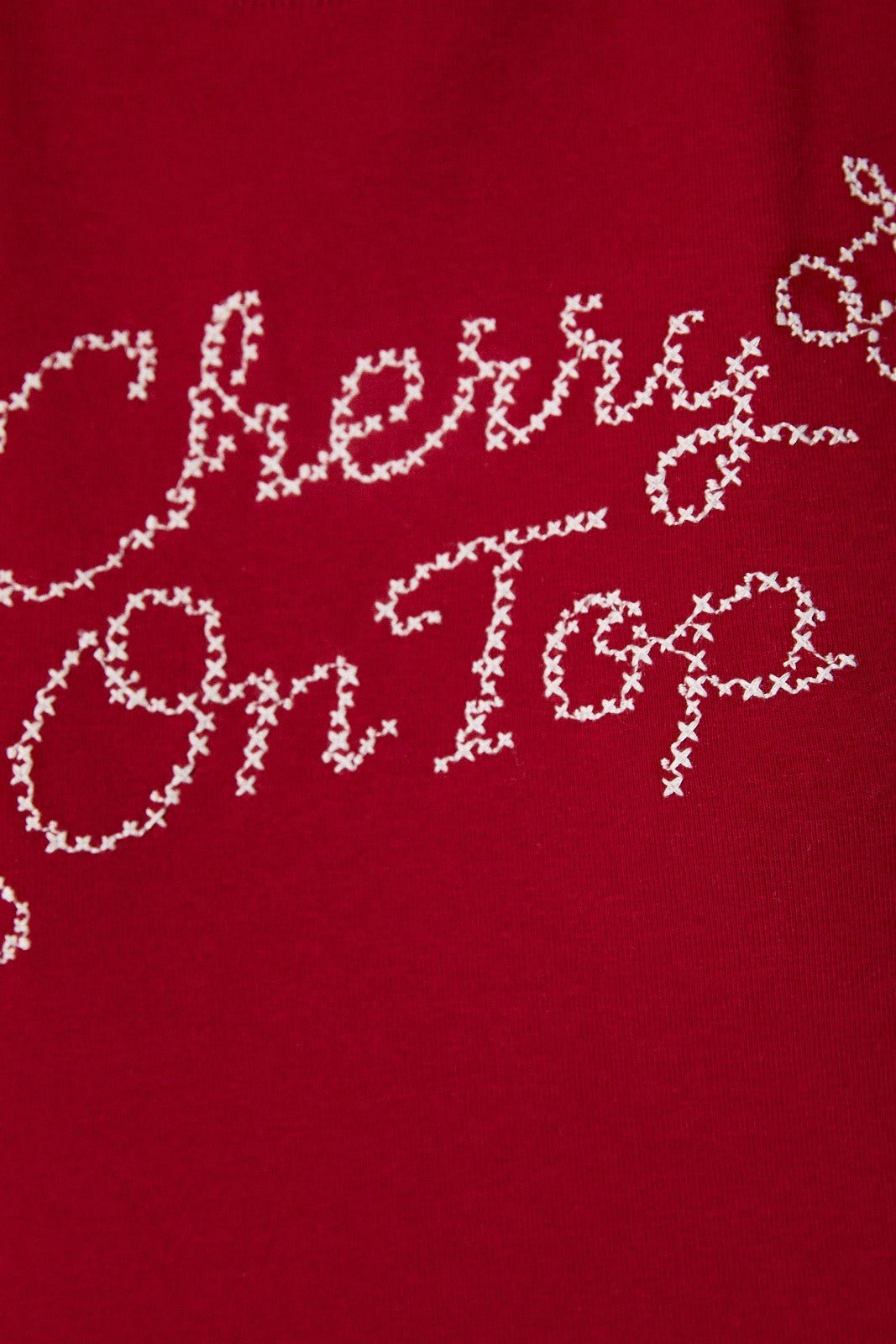 Cherry Jubilee Embroidered Baby Tee - Westly